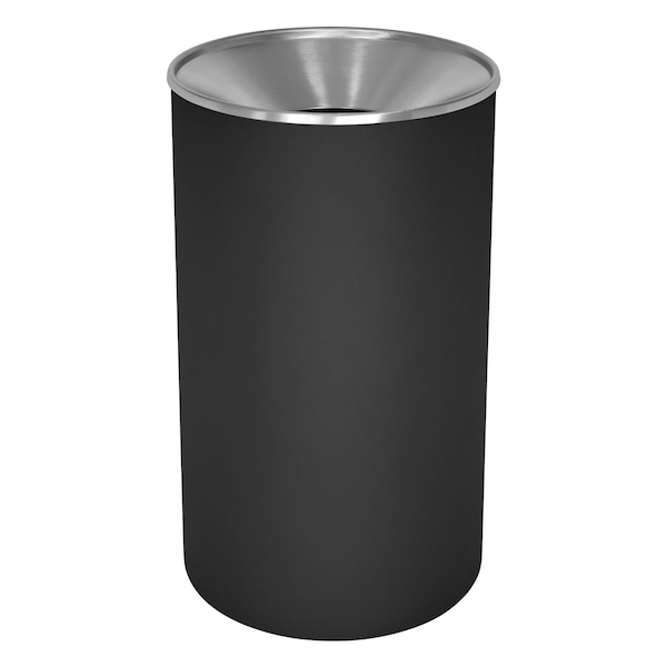 Ex-Cell Kaiser 33-Gal. Powder Coated Receptacle - Steel, Black WR-33F BLX - main